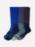 Men's Performance Compression Sock 3-Pack - Plum Cobalt Mix L [8440]