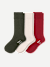 Men's Merino Cashmere Blend Rib Calf Sock 3-Pack - Sandalwood Olive Mix L