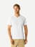 Pima Cotton V-Neck T-Shirt - White MO1 [8758]