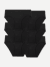 Women's Ribbed Seamless Brief 6-Pack - Black L