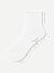 Women's Frilly Rib Quarter Socks - White L [8562]