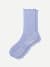 Ruffle Rib Half Calf - Dawn Blue L [9285] 