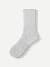 Ruffle Rib Half Calf - Light Grey Heather L [9289]