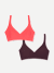 Women's Seamless Triangle Bralette 2-Pack - Red X All Spice