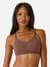 Ribbed Seamless Scoop Bralette - Hickory WO1 [7729]