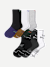 Men's Running Half Calf Sock 6-Pack - grey indigo mix