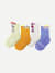 Junior Rainforest Friend Calf Sock 4-Pack - Tangerine Lime Mix L [8953]