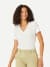 Air Slub V-Neck T-Shirt Soft White WO4
