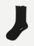 Ruffle Rib Half Calf - Black L [9285]