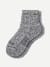 Hybrid Ribbed Quarter Socks Washed Black L