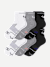 Men's Running Quarter Sock 6-Pack - Black Core Mix 