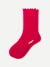 Ruffle Rib Half Calf - Vivid Red L [9285]