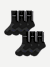 Lightweight Athletic Half Calf Sock 6-Pack - Black