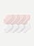 Toddler Lightweight Ankle Sock 8-Pack - Pink White Mix L