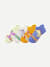 Youth Rainforest Friends Ankle Sock 4-Pack - Tangerine Lime Mix L [8457]
