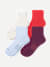 Modern Rib Quarter Socks - blue plum mix 