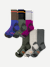 Men's Hiking Calf Sock 6-Pack - Black Moss Shade Mix