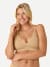 Women's Ribbed Seamless Triangle Bralette - Sandcastle WO1 [7665]