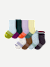 Junior Calf Sock 8-Pack - Gingerbread Yellow Mix L