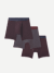 Men's Cotton Modal Blend Boxer Brief 6" 3-Pack - All Spice Stripe Mix L