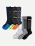 Sport Compression Knee High Sock 6-Pack (20-30mmHg) - Midnight Lime Mix L