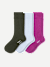 Men's Merino Rib Cashmere Blend Calf Sock 3-Pack - Prickly Pear Mix
