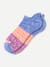Tri-Block Ankle Socks Marled Violet And Magenta L