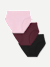 Women's Super Soft Brief 3-Pack - Pink Burgundy Black Mix L