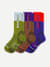 Merino Wool Blend Hiking Calf Sock 3-Pack - Lava Olive Mix L
