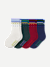 Junior Lightweight Calf Sock 4-Pack - red pine mix L [10216]