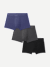 Men's Cotton Modal Blend Trunk 3-Pack - Indigo Steel Black Mix L