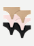 Women's Seamless Thong 6-Pack - Pink Black Sand Mix L
