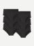 Men's Cotton Modal Blend Flyless Brief 6-Pack - Solid Black L [8817]