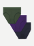 Women's Seamless High Rise Brief 3-Pack - Dark Elm Concord Navy Mix L