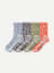 Chunky Ragg Half Calf Socks - burnt blue mix L [9869]