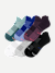 Women's Lightweight Athletic Ankle Sock 6-Pack - Plum Sky Multi Mix L