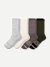 Merino Wool Blend Calf Sock 4-Pack - shades mix [8796]