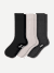 Women's Merino Cashmere Blend Rib Calf Sock 3-Pack - Neutral Mix L