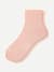 Modern Rib Quarter Socks - pink shadow L [10032]