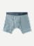 Men's Cotton Modal Blend Boxer Brief - Classic Fly - Misty Sky / Smoke Micro Stripe L [8470]