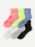 UltraLite Sport Quarter Sock 6-Pack - Peach Yellow Mix L