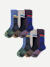 Hiking Calf Sock 6-Pack - Botanic Blue Mix L