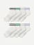 Men's Vintage Stripes Quarter Sock 8-Pack - Grey Dawn Mix
