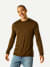 Men's Merino Blend Crew Neck Long Sleeve T-Shirt - Canteen MO1 [7052]
