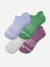 Women's Merino Wool Blend Ankle Sock 4-Pack - Jungle Blue L [8422]