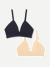 Women's Seamless Triangle Bralette 2-Pack - Navy Wheat Mix L