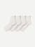 Womenâ€™s Ruffle Lace Quarter Sock 4-Pack - White L 