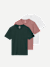 Womenâ€™s Premium Weight Boyfriend T-Shirt 3-Pack - Forest Coco Plum Soft White Mix L