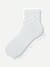 Lightweight Rhinestone Quarter Socks - white L [9724]