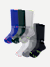 Men's Sport Compression Knee High Sock 6-Pack (20-30mmHg) - Sapphire Forest Mix L